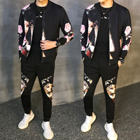 2020 nowa kurtka + spodnie dres męski Moda Hombre Moda drukowanie męska zestaw wiosna męska strój sportowy 2 sztuka zestawy Plus rozmiar 5XL 3